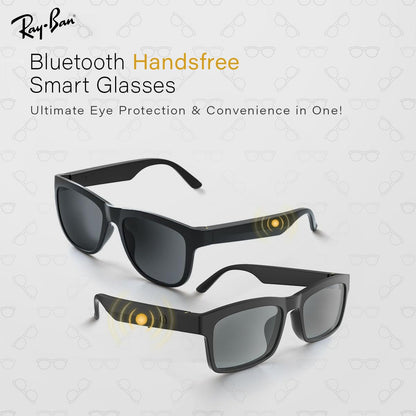 Ray-Ban Smart Glasses with Wireless Bluetooth | Hands-Free Calling | Open Ear Music | Sport Headset | Intelligent Eyewear | Easy Connectivity| Black